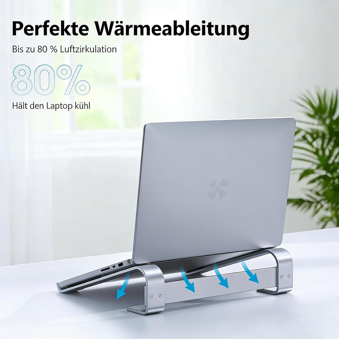 JOOF Aluminium Laptop Ständer, tragbarer Kühlständer, Ergonomisch Laptop Halterung für Schreibtisch