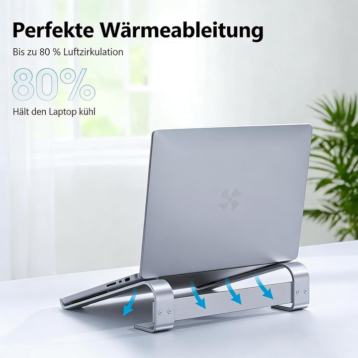 JOOF Aluminium Laptop Ständer, tragbarer Kühlständer, Ergonomisch Laptop Halterung für Schreibtisch
