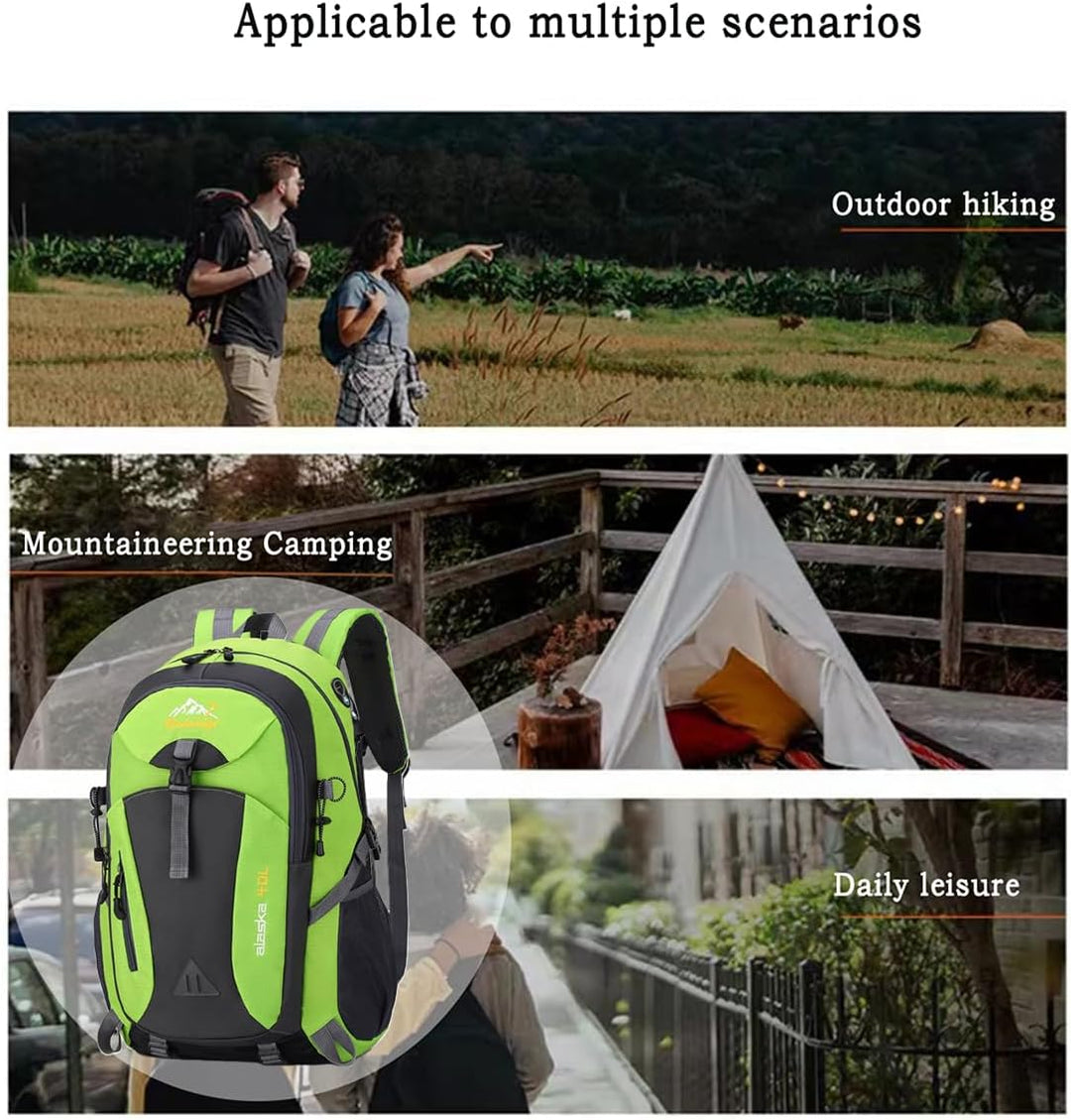 Wanderrucksack Herren Damen 40L Wasserdichter Rucksack Leicht Gross Reiserucksack，Outdoorrucksack mi