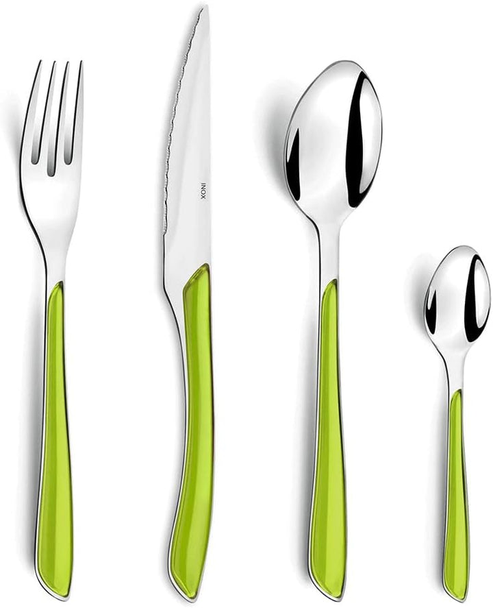 Amefa ECLAT Besteck Set aus Edelstahl rostfrei, Essbesteck 24-teilig, für 6 Personen, hochwertige Ku