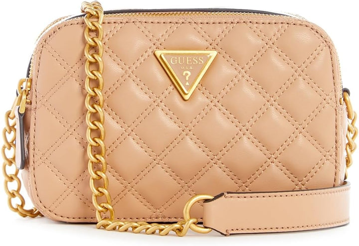 GUESS Damen Giully Umwandelbare Klappe Crossbody, Flap Beige, Beige