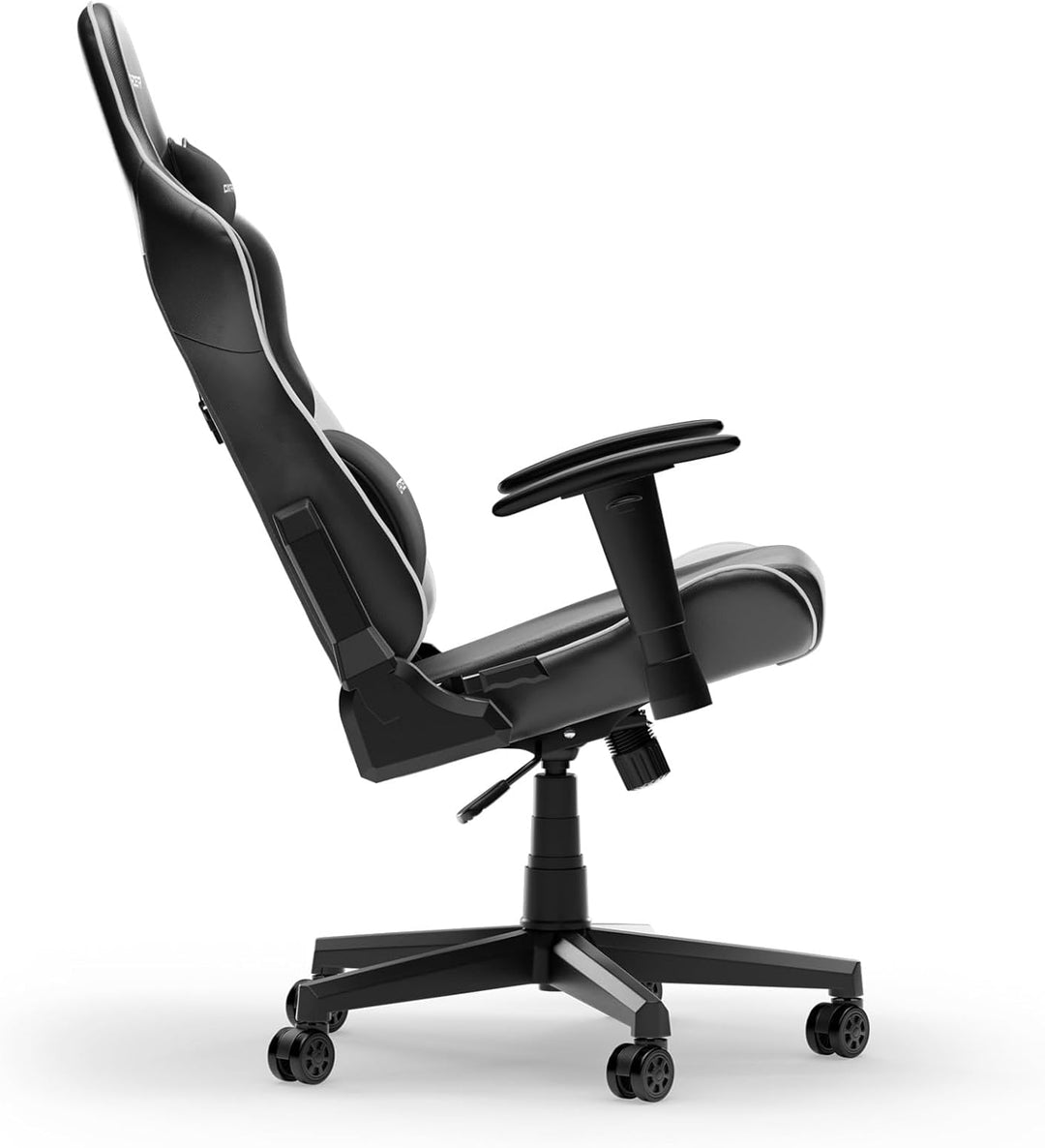 DXRacer Prince L Schwarz & Weiss PVC Leder das Orginal Gaming Stuhl, Schreibtischstuhl, Bürostuhle,
