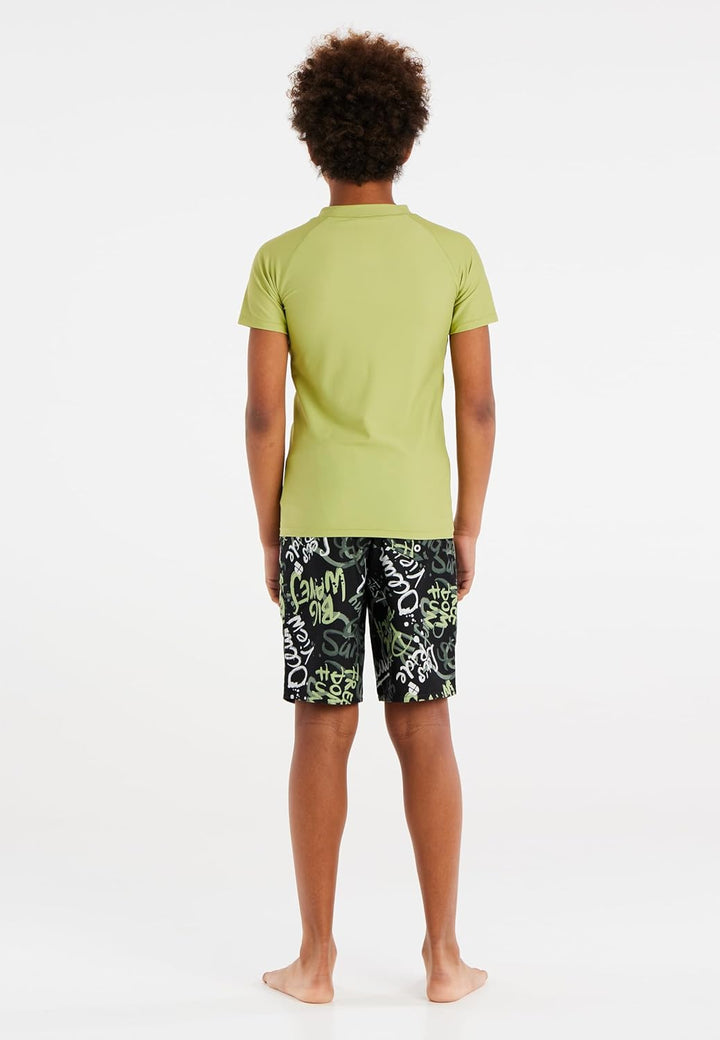 Protest Boys Surfshirt Kurzarm PRTBERENT JR 140 Algaegreen, 140 Algaegreen