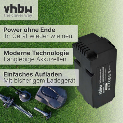 vhbw Akku kompatibel mit Ferrex R800 Easy+ Rasenroboter Rasenmäher (4000mAh, 25,2V, Li-Ion)