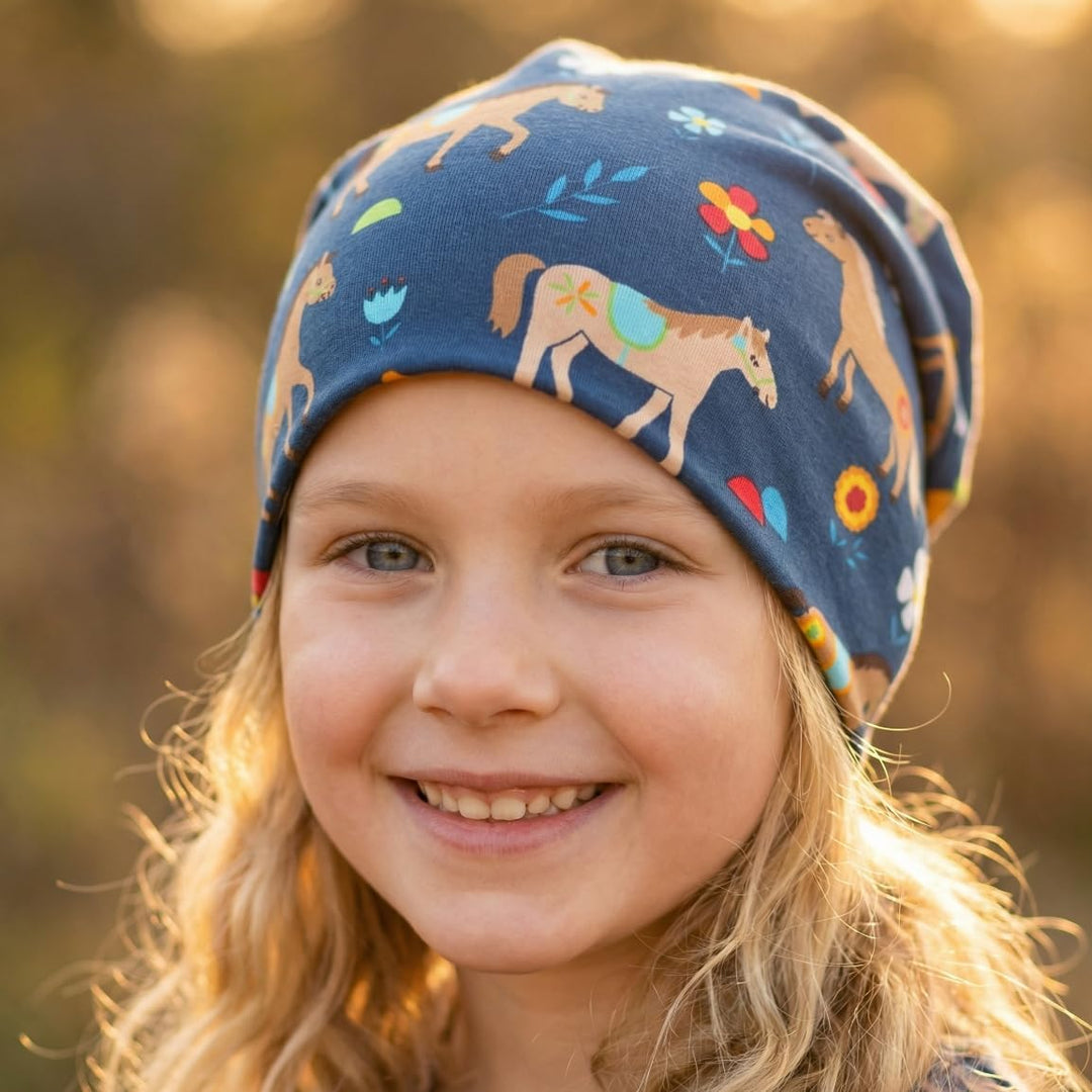Wollhuhn ÖKO Jungen/Mädchen/Kinder Bequeme Weiche Long Beanie/Mütze/Beanie-Mütze/Strickmütze/Kinderm