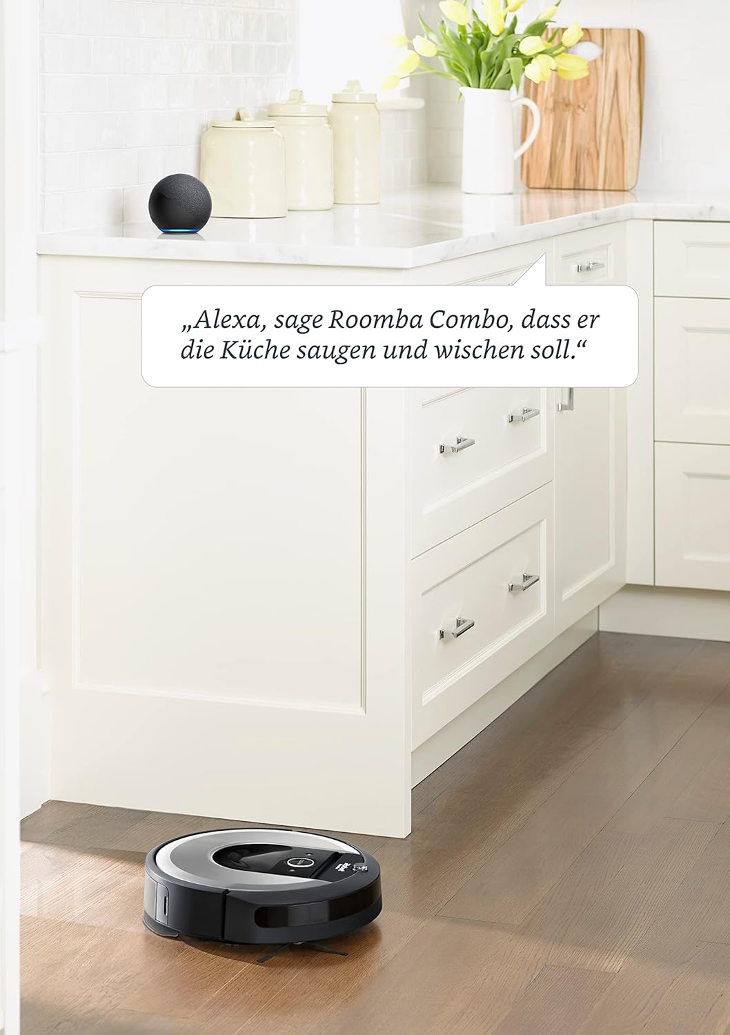 iRobot Roomba Combo i8+ (i8576) Saug-/ Wischroboter mit 2. Auffangbehälter mit Wischpad, Autom. Absa