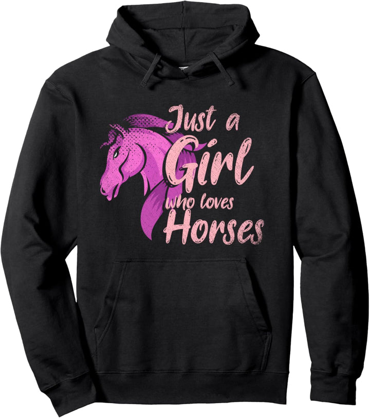 Reiterhof Pferdesport Nur ein Mädchen das Pferde liebt Pferd Pullover Hoodie