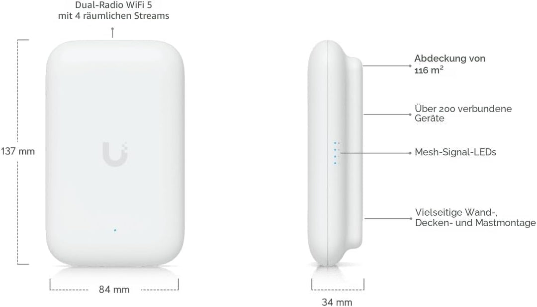 Ubiquiti UniFi UK-Ultra - AccessPoint - WiFi 5 - Indoor & Outdoor