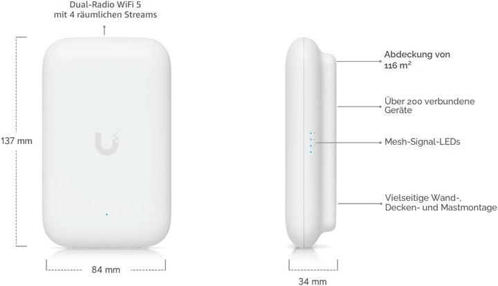 Ubiquiti UniFi UK-Ultra - AccessPoint - WiFi 5 - Indoor & Outdoor