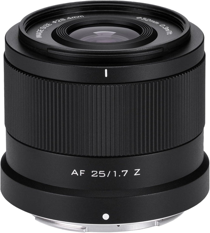 VILTROX 25mm f1.7 Z, AF 25mm F1.7 Z-Mount für Nikon Z Mount, Autofokus APS-C Z Mount Objektiv für Ni
