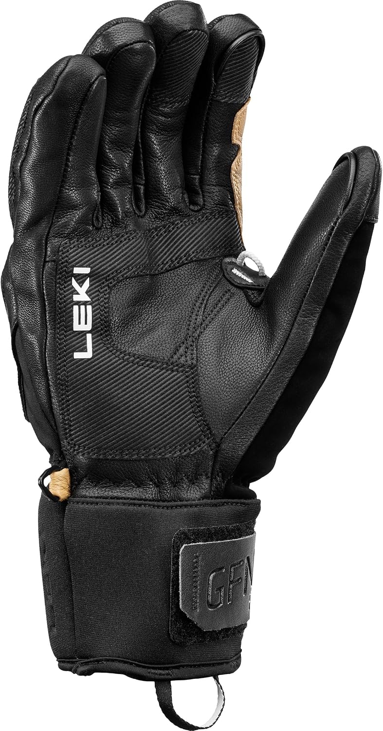 LEKI Griffin Pro 3D Handschuhe Skihandschuhe Fingerhandschuhe 8.5 schwarz-hellbraun, 8.5 schwarz-hel