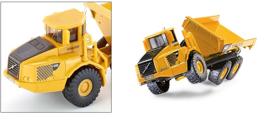 siku 1877, Volvo Dumper, Baustellenfahrzeug, 1:87, Metall/Kunststoff, Kippbare Mulde, Gelb Volvo Dum