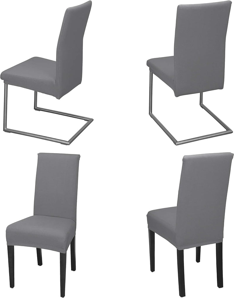 Staboos Stuhlhussen 6er Set - Hohe Elastizität - Stuhlbezug 6er Set - ÖKO TEX Zertifiziert (Stein) 6