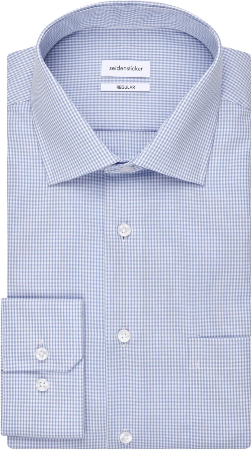 Seidensticker Herren Men Regular Longsleeve Cotton Business Shirt 38 Hellblau(193660), 38 Hellblau(1