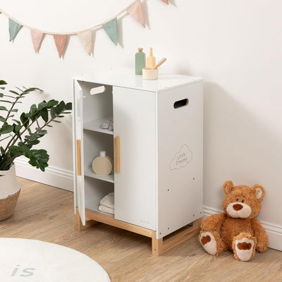 ELLA & PIET® Grosser Puppenschrank Dressy aus Holz (Weiss-Schlamm)