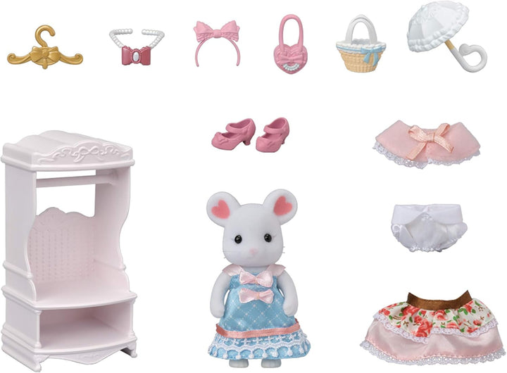 Sylvanian Families 5540 Mode Spielset mit Marshmallow Maus - Puppenhaus Spielset Einzeln, Einzeln