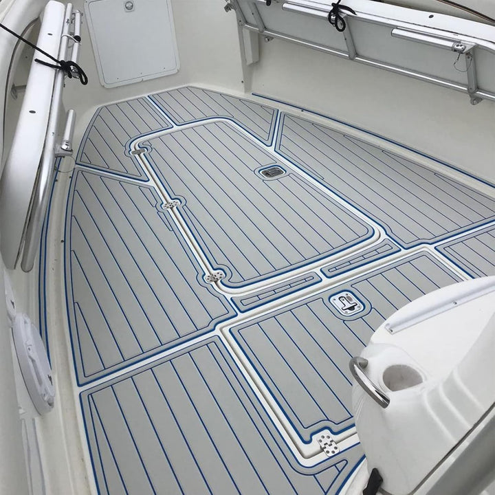Hzkaicun Eva Schaum Boot 240x17/41/60/90 cm, Teakholz Eva Schaum Bodenbelag, Selbstklebende Deck Tep