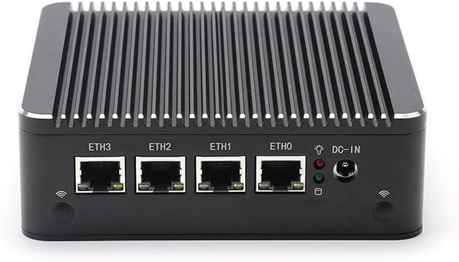 N2940 Quad Core Firewall Micro Appliance, Mini PC, Router with 8G RAM 128G SSD, 4 RJ45 1GBE Port AES