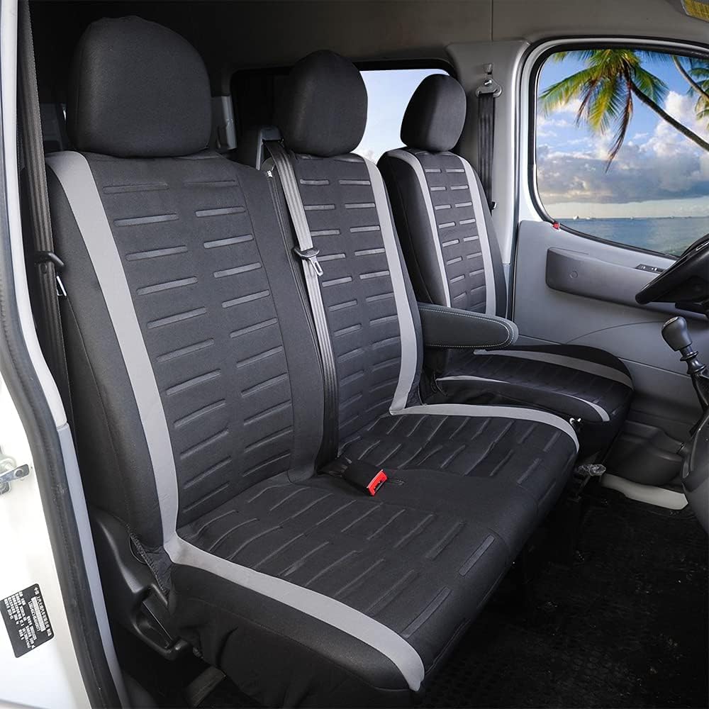 TOYOUN Universal Sitzbezüge Auto für Transporter LKW - Kompatibel mit Geteilter Basis Sitzunterseite