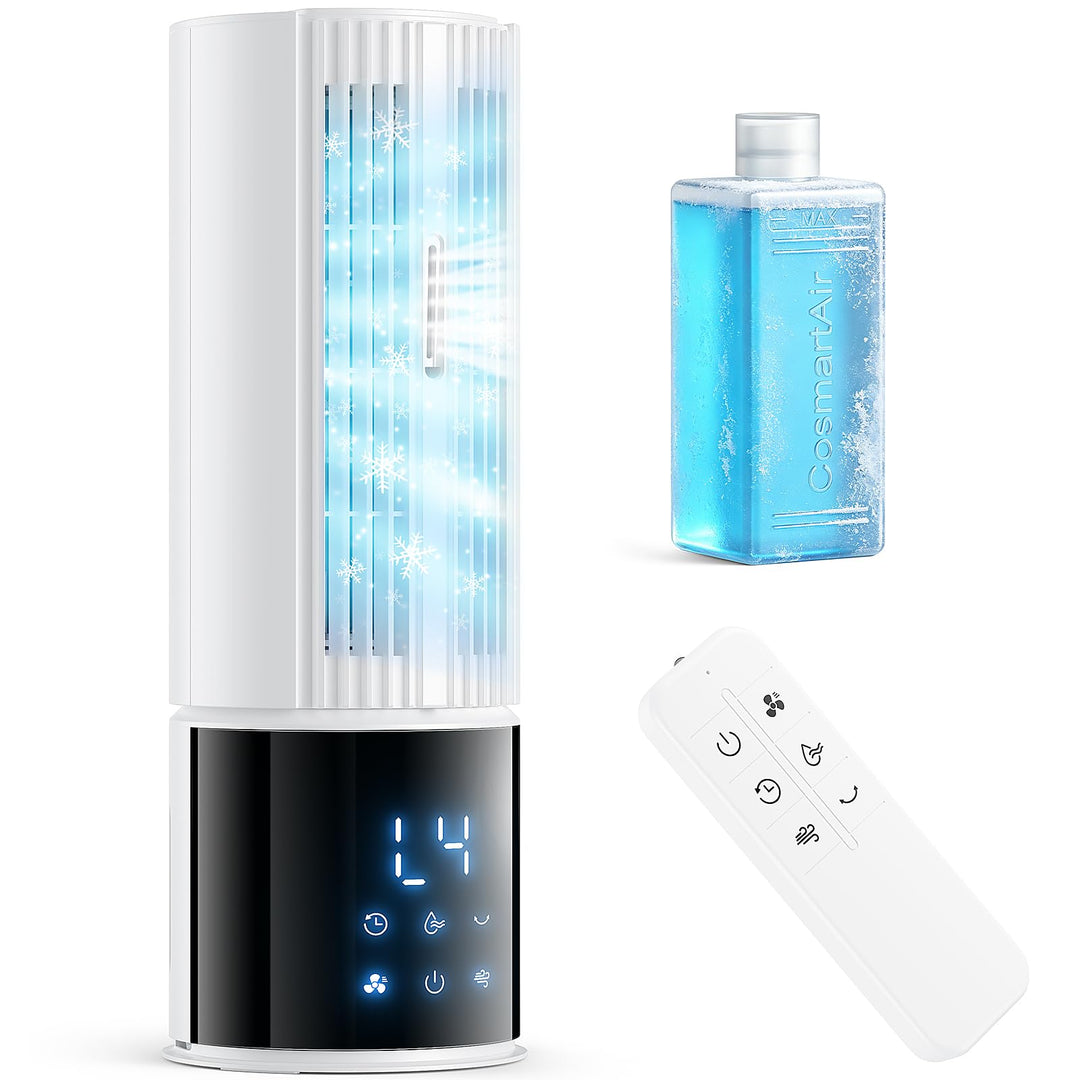 Mobile Klimaanlage 6in1, Luftkühler mit 3 Geschwindigkeiten, Turbo-Modus, Schlafwind, Nebelfunktion