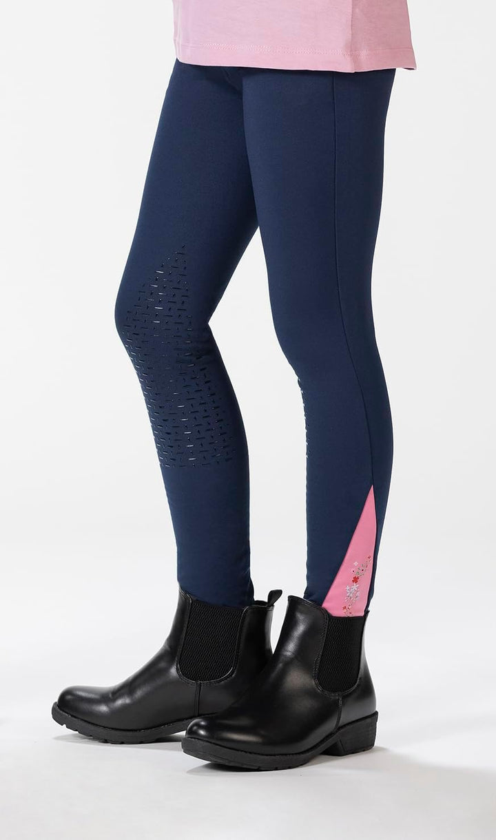 HKM 10539 Reithose Kate, Silikon-Kniebesatz Damenreithose Mädchenreithose 116-48 Dunkelblau 34, Dunk
