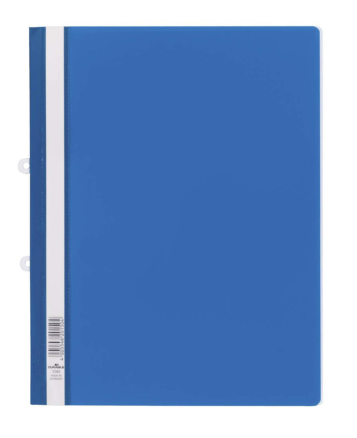 Durable Sichthefter mit Abheftschieber, überbreit, blau, 25er Packung, 258006, blau