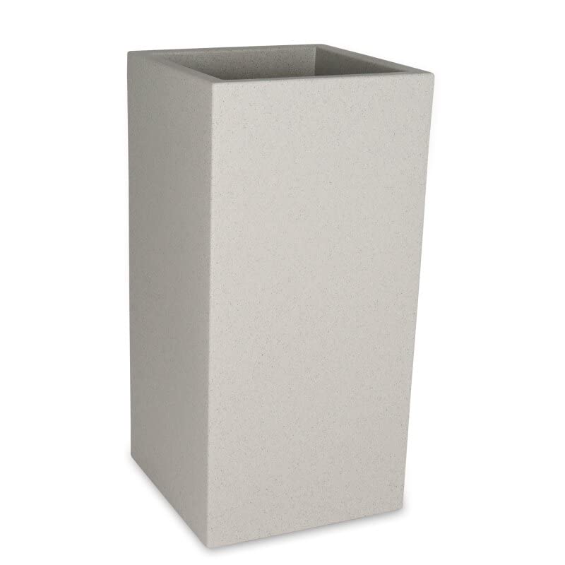 DECORAS Pflanzkübel Kunststoff Blumenkübel - Farbe: terrazzo - robuster, UV-beständiger, wetterfeste