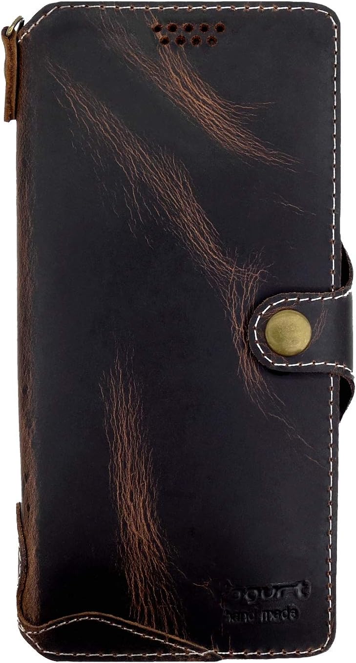 Yogurt Handyhülle für Samsung Galaxy S22 Ultra, Hülle Echtleder Case Ledertasche Lederhülle für Sams