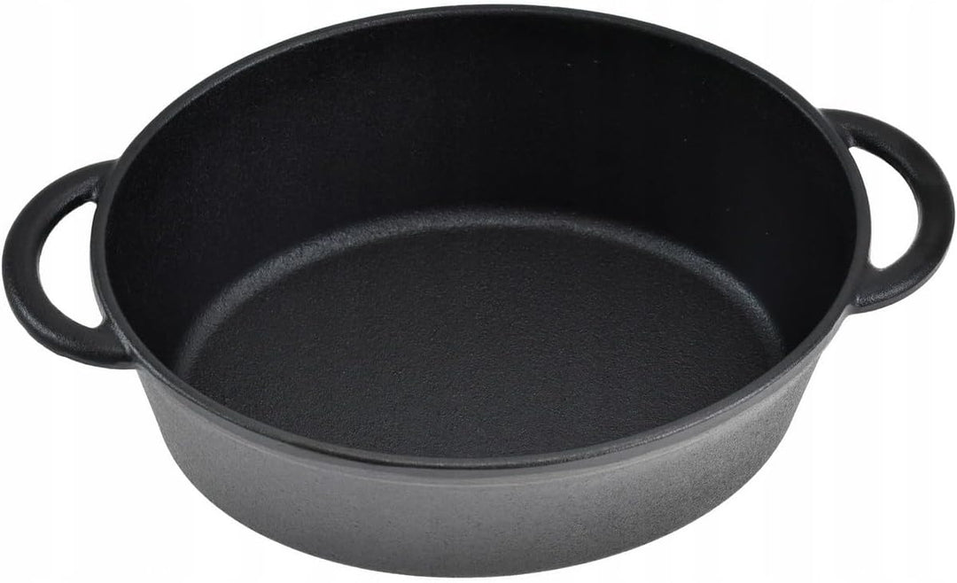Bratentopf 29 cm / 3,9L, Gusseisen Topf, Gusseisen Bräter mit Deckel, Schmorpfanne & Schmortopf oder