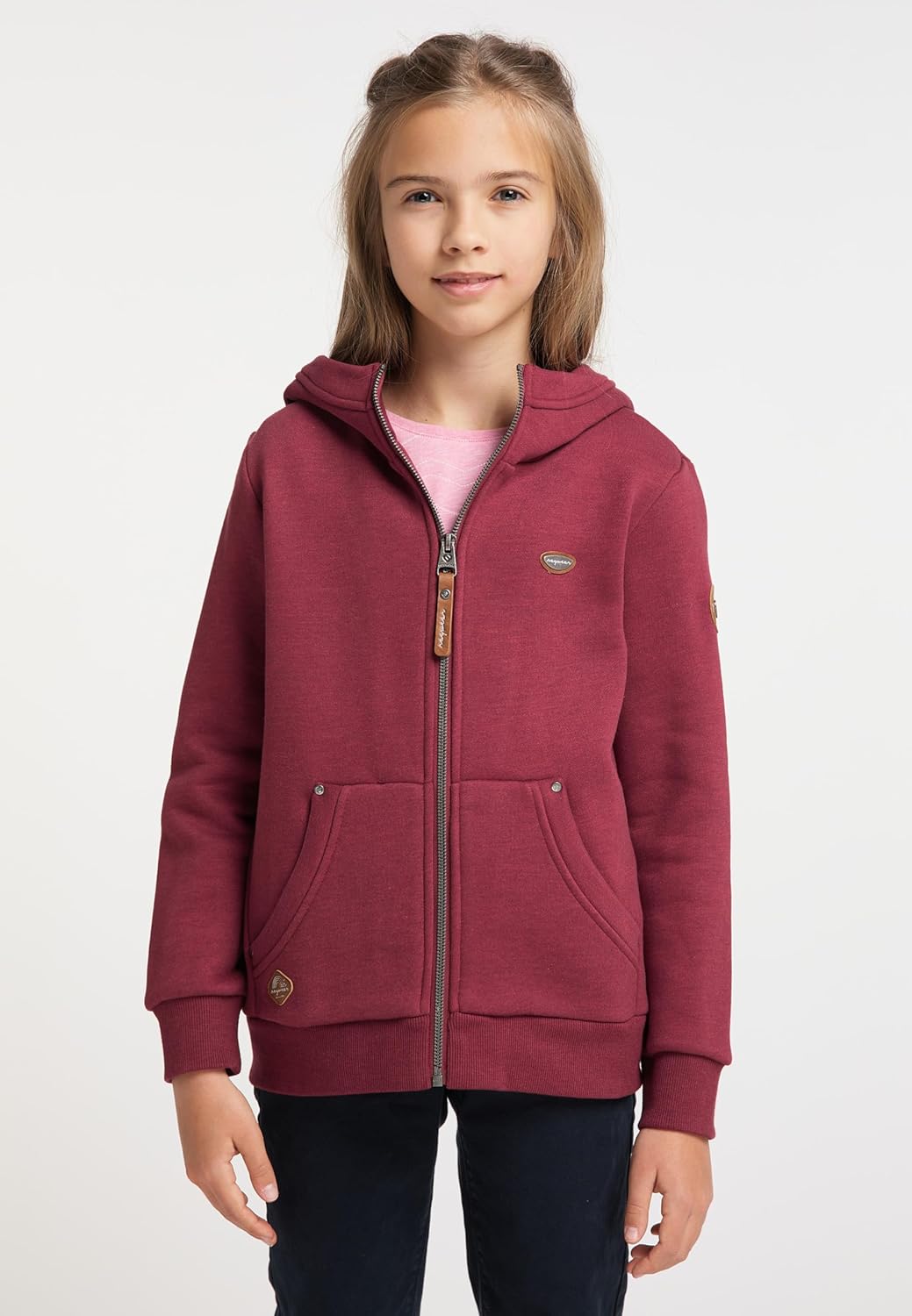 Ragwear Nesie Zip Mädchen Sweatjacke Sweatshirt mit Kapuze Übergangsjacke Jacke Cardigan Strickjacke