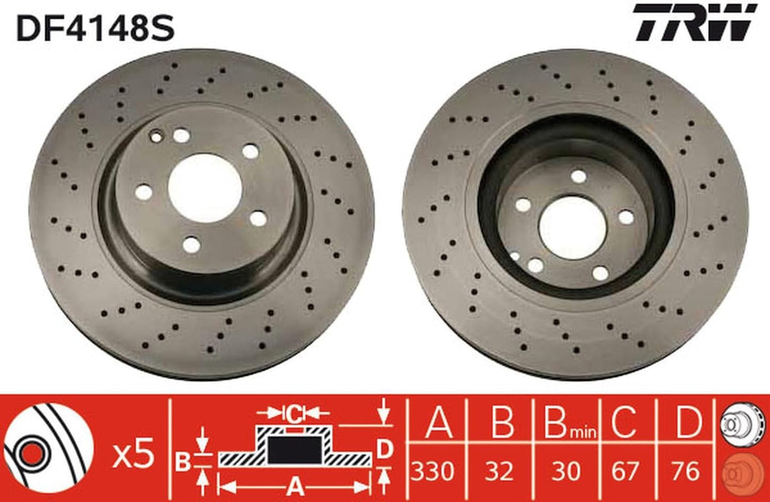 TRW Automotive AfterMarket DF4148S Bremsscheibe