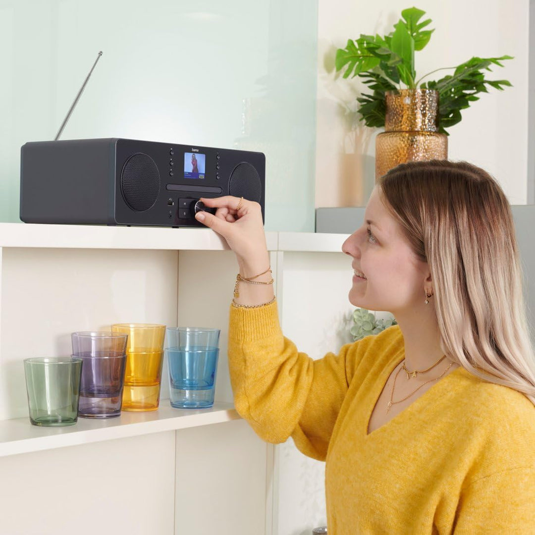 Hama Digitalradio DR1560CBT, DAB+/FM/CD/Bluetooth® RX, Schwarz