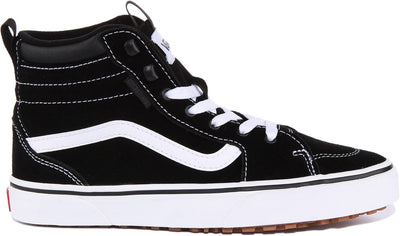 Vans Unisex Kinder Filmore Hi Vansguard Sneaker 28 EU Suede Black White, 28 EU Suede Black White