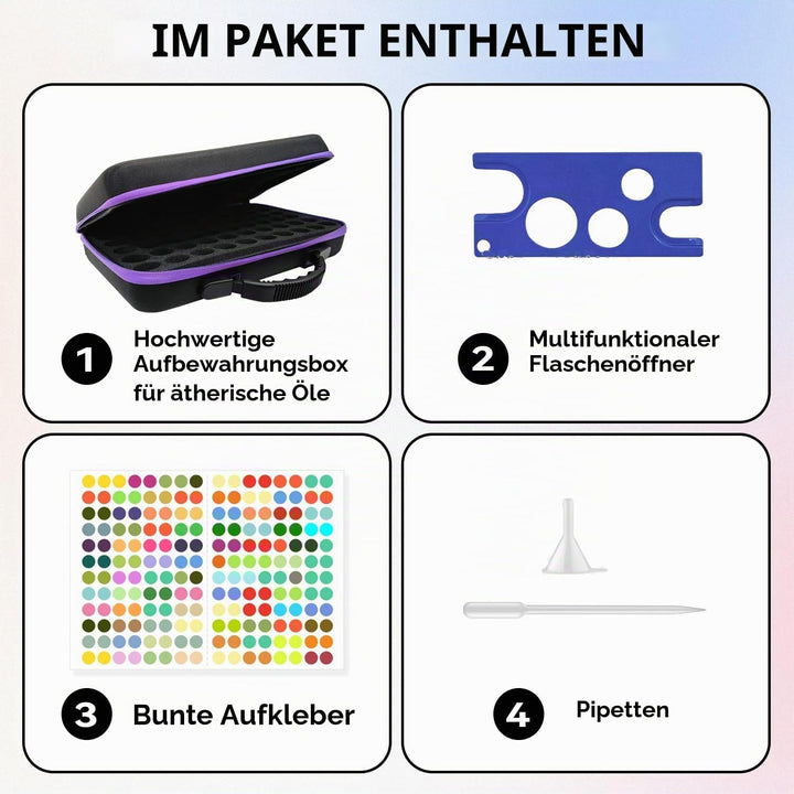 60 Löcher Ätherische Öle Tragekoffer Tasche Hält 5ml 10ml 15ml Flaschen, wasserdichte Aufbewahrungsb