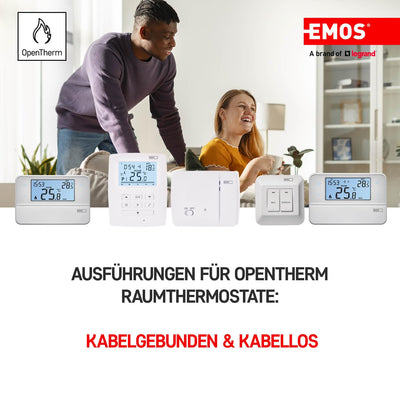 Emos Digitaler Raumthermostat mit OpenTherm-Unterstützung - Programmierbarer, verkabelter, oberfläch