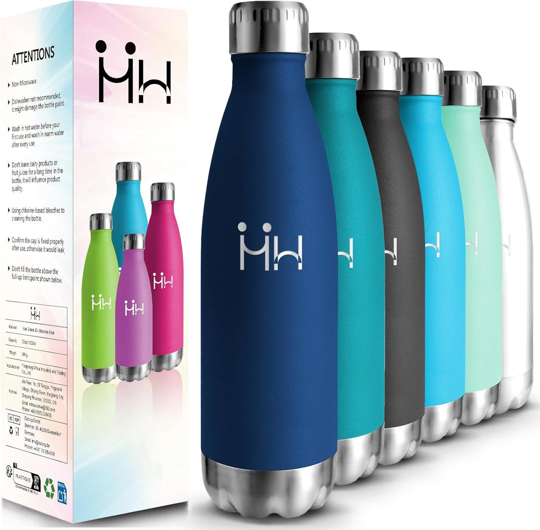 HoneyHolly Trinkflasche Edelstahl - 750ml - Thermosflasche, BPA-Frei, Trinkflaschen Sport - Auslaufs