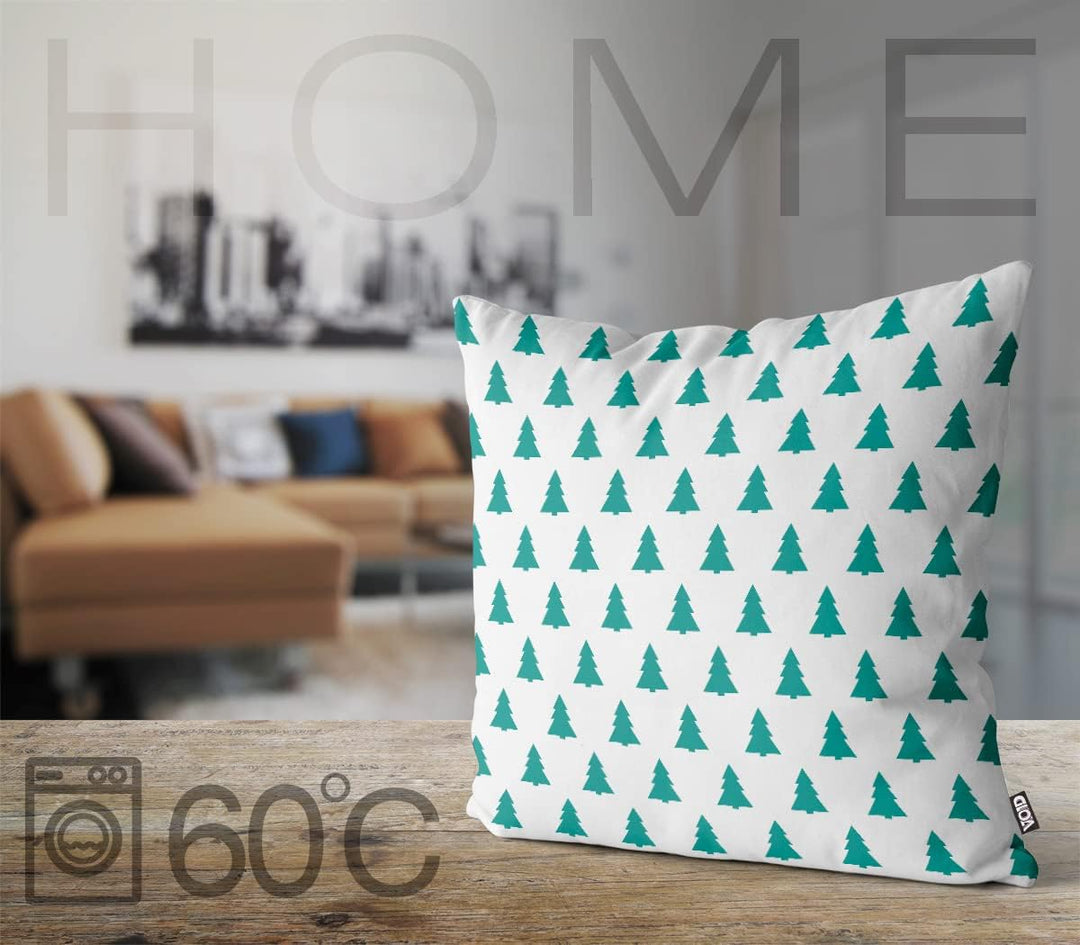 VOID Wald Design Weiss Kissenbezug Kissenhülle Sofakissen Kissen Deko Weihnachten Winter Weihnachtsd