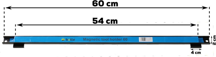 botle 3 x Magnetleiste Werkzeug Metallstreifen Länge 60 cm Schwarz Werkzeughalter Starker Magnet, Fü