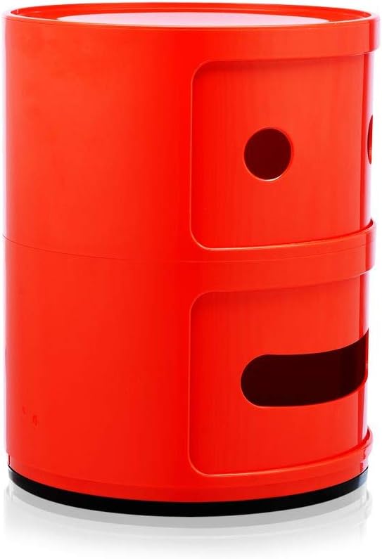 Kartell Componibili Container neutral, Kunststoff, Rot, 32 x 32 x 40 cm 2-fächer Smile Rot Neutral,