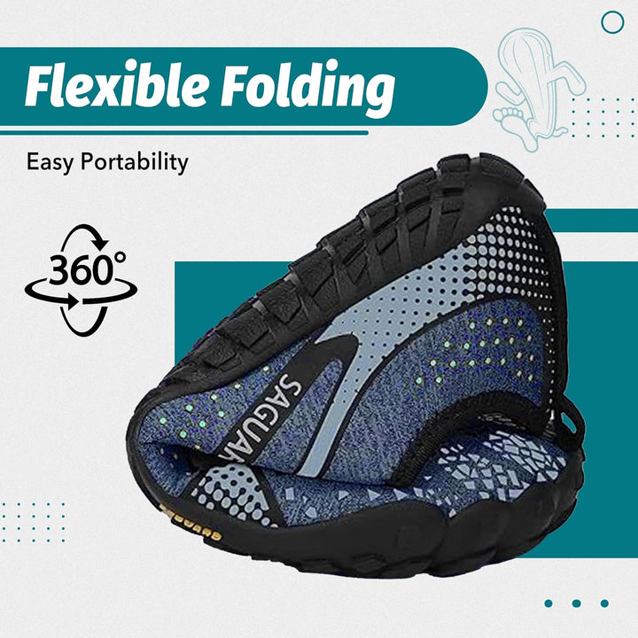 SAGUARO Unisex Barfussschuhe Outdoor Zehenschuhe mit Breite Zehenbox & Zero-Drop Sohle Gr.36-48 39 E