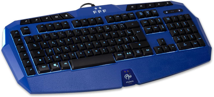 Konix FFF Membran-Gaming-Tastatur AZERTY - Anti-Ghosting mit 26 Tasten - Blaue Hintergrundbeleuchtun
