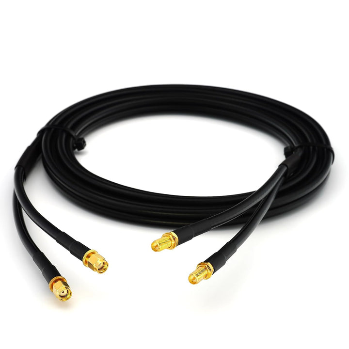 1m RP-SMA Stecker auf RP-SMA Buchse Doppel-Koaxialkabel — HF-240 (LMR 240 Äquivalent) Twin Verlänger