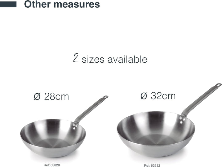 LACOR Wok, FERRUM Stahl, Grey 50 x 28 x 180 cm 50 x 28 x 180 cm Grau, 50 x 28 x 180 cm Grau