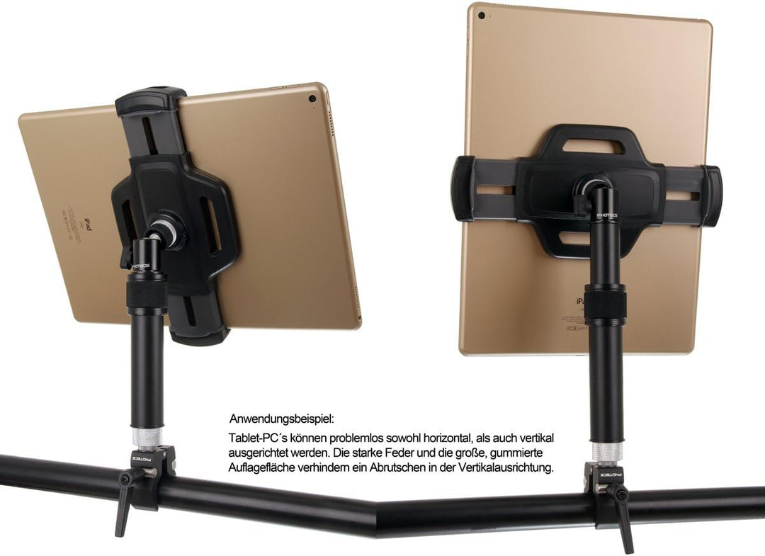 Photecs Tablet-Halterung Pro V5-K3, höhenverstellbar, für iPad Pro und andere Tablet-PC´s (6" bis 14