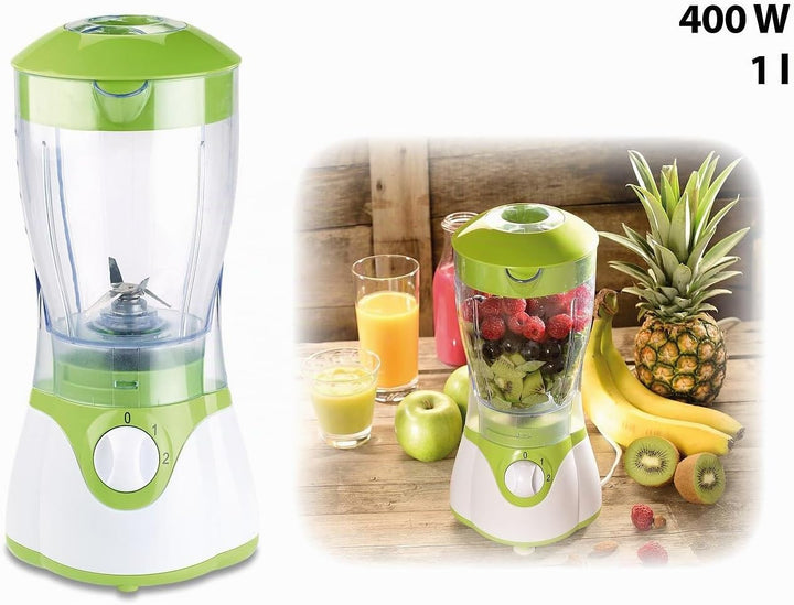 Rosenstein &amp; Söhne Smoothie Maker: Standmixer BR-410 mit 4-Klingen-Edelstahlmesser, 400 W, 1 l, BPA-