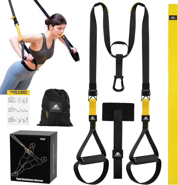 Flintronic Schlingentrainer, Sling Trainer Set für EIN Ganzkörpertraining, Schlingentrainer für Zuha