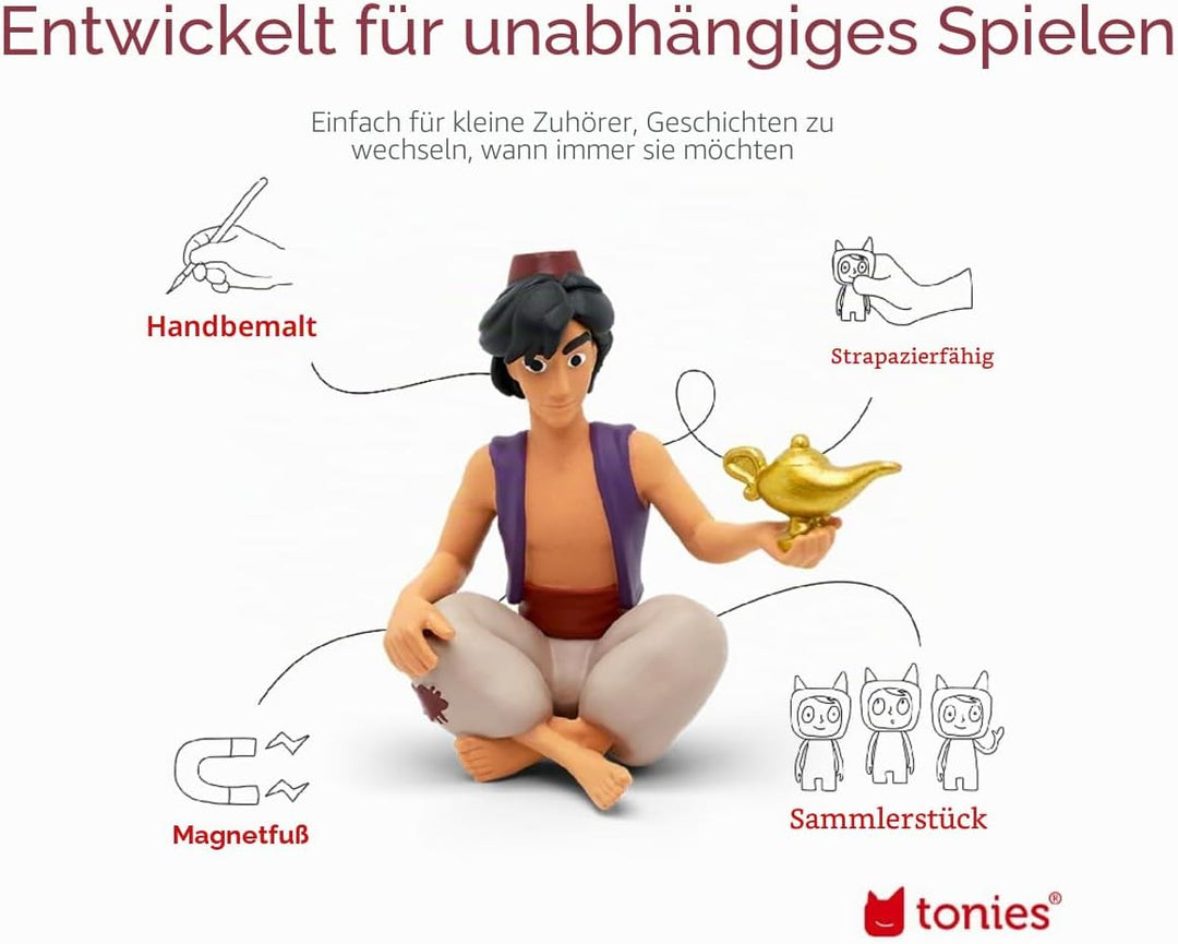 Tonies Aladdin Audio Character - Aladdin Toys, Disney Aladdin Hörbücher für Kinder IN English