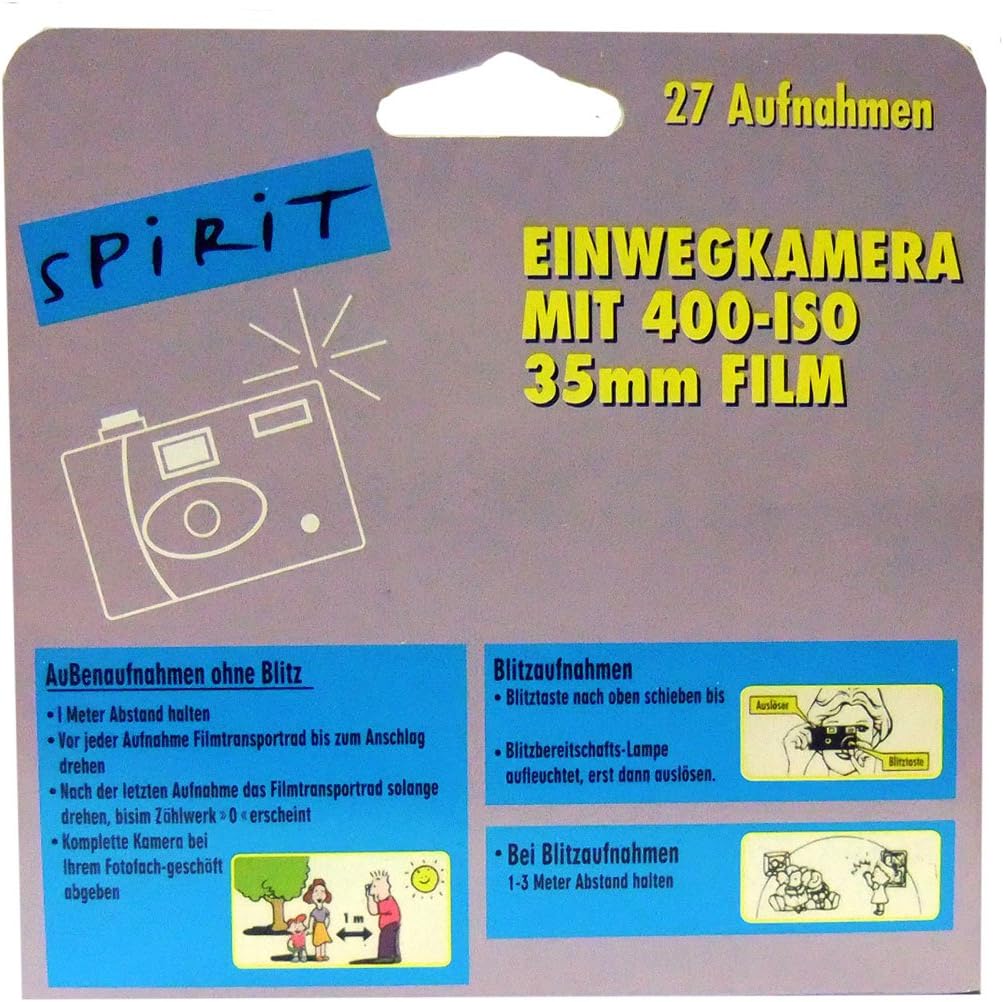 12 x 1A PHOTO PORST Einwegkamera/Partykamera/Hochzeitskamera (je 27 Fotos, mit Blitz, 12-er Pack)