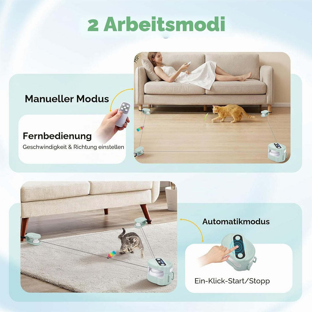 Interaktives Katzenspielzeug für Drinnen, Automatisches/Ferngesteuertes Simuliertes Katzenjagdspielz