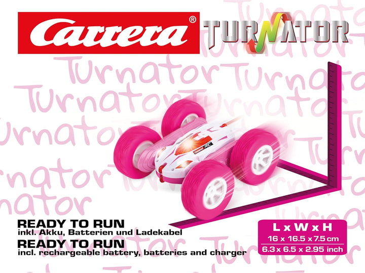 Carrera RC 2,4GHz Mini Turnator Pink I ferngesteuertes Auto ab 6 Jahren I Elektro-Car inkl. Fernbedi